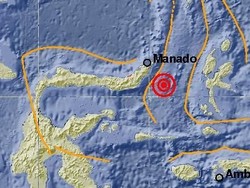 Gempa 5,4 SR Guncang Tenggara Minahasa
