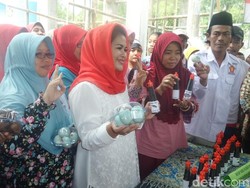Datangi Desa Kreatif, Puti Guntur Borong Telur Asin dan Kecap