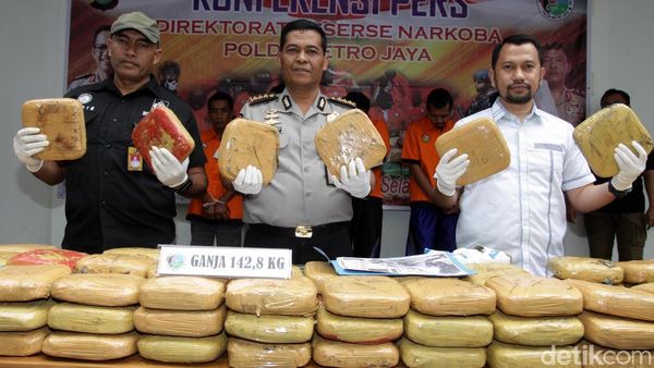 Penyelundupan 142 Kg Ganja Jaringan Lapas Digagalkan Polisi