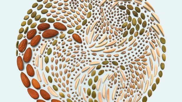 Keren! Remahan Biskuit dan Butiran Kacang Ini Disusun Jadi Pola Artistik