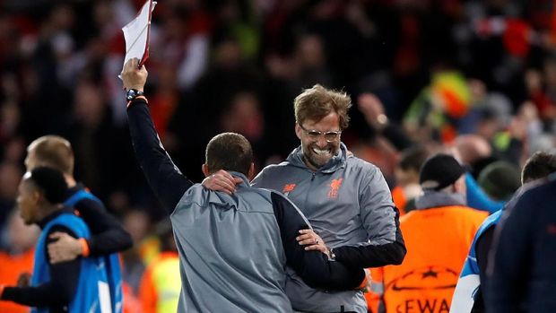 Juergen Klopp berhadapan pada laga-laga penting di akhir musim 2017/2018.