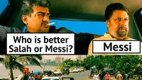 Jadi, siapa yang lebih baik, Lionel Messi atau Salah? (Foto: Twitter)