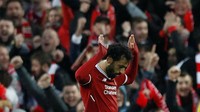 Sebagai bentuk penghormatan kepada Roma, Salah tak merayakan golnya tersebut. Foto: Phil Noble/Reuters