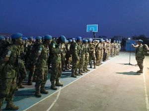 Satgas Yonkomposit TNI XXXV-C Kembali ke Tanah Air