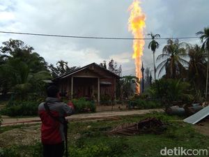 Api Ledakan Sumur Minyak di Aceh Timur Padam Setelah 27 Jam Api Ledakan Sumur Minyak di Aceh Timur Padam Setelah 27 Jam