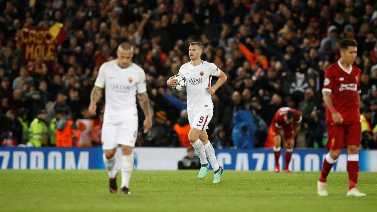AS Roma harus bisa menang 3-0 saat menjamu Liverpool di Olimpico. (Foto: Phil Noble/Reuters)