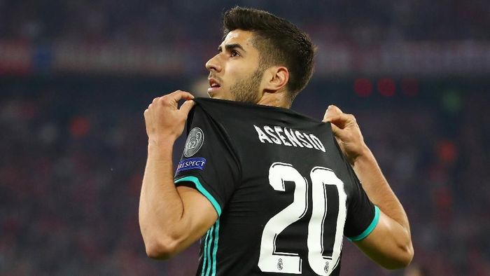 Marco Asensio menyumbangkan satu gol untuk membantu Real Madrid mengalahkan Bayern Munich 2-1 di leg pertama semifinal Liga Champions (Foto: Michael Dalder/Reuters) Marco Asensio menyumbangkan satu gol untuk membantu Real Madrid mengalahkan Bayern Munich 2-1 di leg pertama semifinal Liga Champions (Foto: Michael Dalder/Reuters)