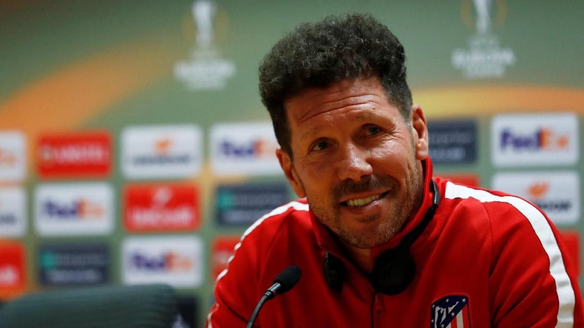 Diego Simeone akan menjalani final ke delapannya bersama Atletico Madrid saat berhadapan dengan Marseille di Liga Europa  (Andrew Couldridge/Reuters)