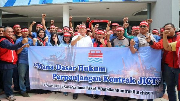 Pekerja JICT Kembali Berunjuk Rasa