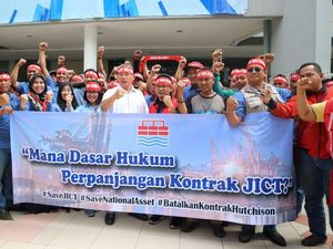 Pekerja JICT Kembali Berunjuk Rasa