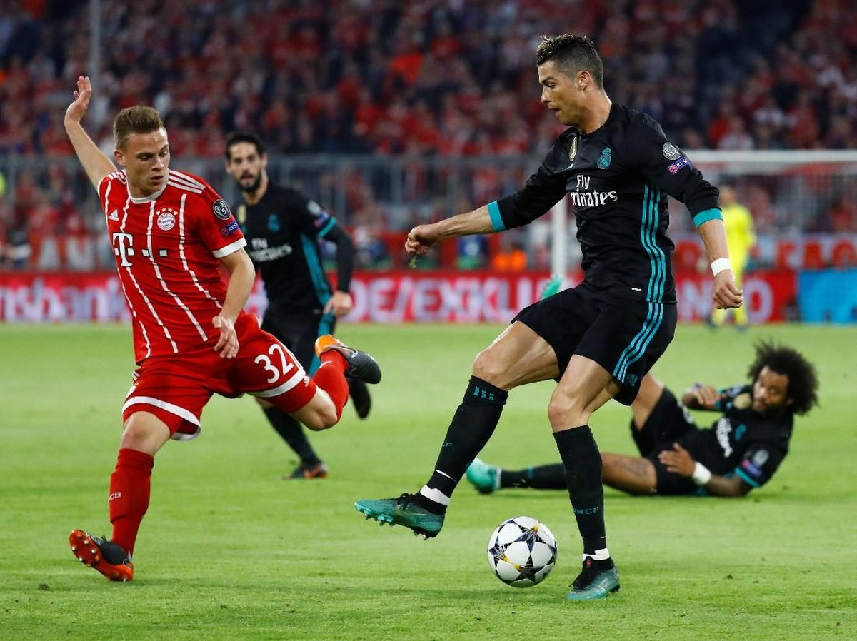 Bayern Munich saat melawan Real Madrid di leg I semifinal Liga Champions.Foto: Kai Pfaffenbach/Reuters