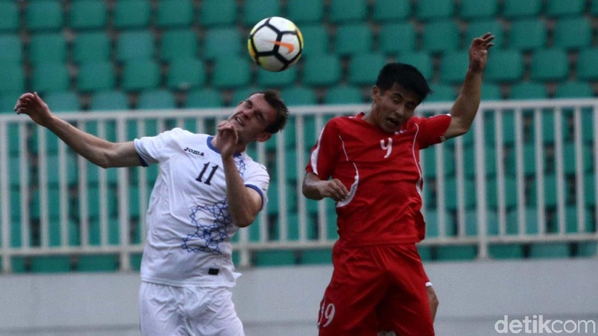 Uzbekistan bermain imbang 2-2 kontra Korut (Rifkianto Nugroho/detikSport)