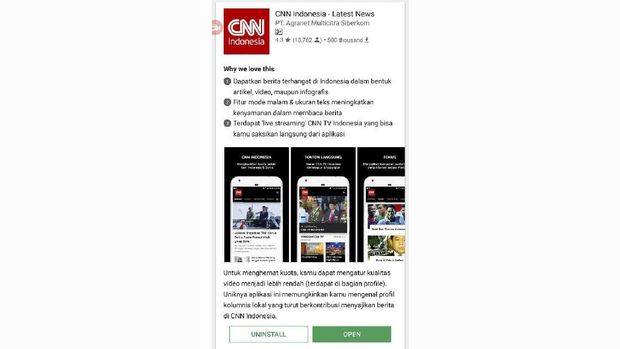 CNNIndonesia.com Kini Punya Aplikasi Tonton Video Hemat Kuota