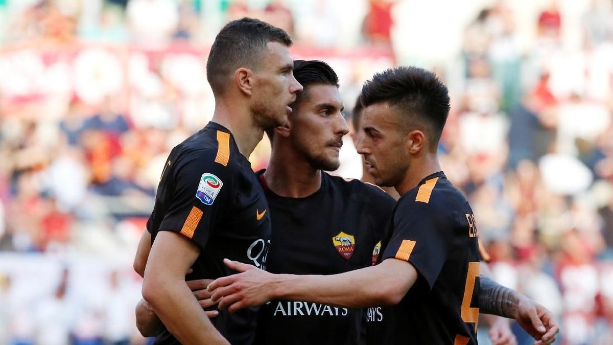 AS Roma menang 4-1 atas Chievo dalam lanjutan Serie A Liga Italia (Foto: Ciro De Luca/Reuters)
