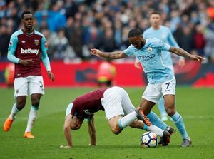 City Sementara Unggul 2-1 atas West Ham
