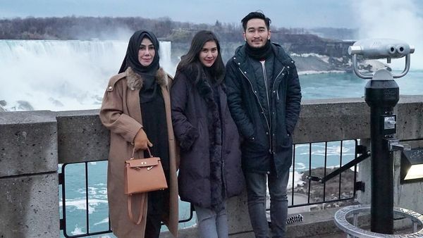 Indahnya Niagara dari Balkon Kamar Honeymoon Syahnaz dan Jeje