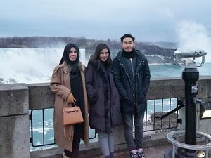 Indahnya Niagara dari Balkon Kamar Honeymoon Syahnaz dan Jeje