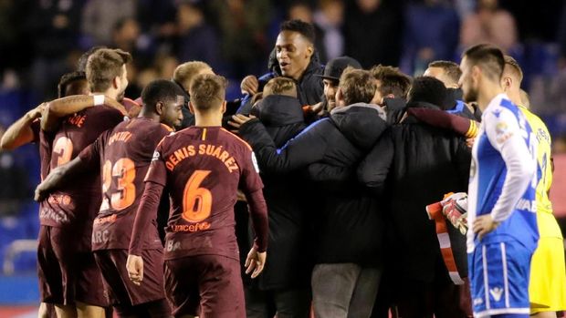 Barcelona menjadi juara kompetisi Liga Spanyol di kandang Deportivo La Coruna.