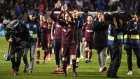 Selanjutnya ada Barcelona yang memastikan gelar juara La Liga 2017/2018 tanpa terkalahkan. Barca bisa menjadi sempurna jika bisa menyelesaikan empat laga sisa tanpa kalah. (Foto: David Ramos/Getty Images)
