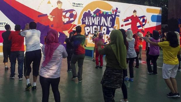 Sejumlah kegiatan Kampung Piala Dunia di Sentul, Bogor.