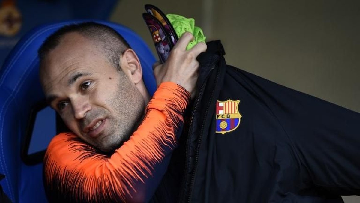 Andres Iniesta tak menjadi starter saat Barcelona mengunci gelar juara di Deportivo La Coruna. (Foto: Miguel Riopa / AFP Photo)