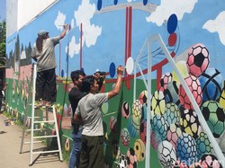 Keren! Sambut Piala Dunia, Kampung di Cirebon Ini Bikin Mural 3D