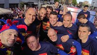 Iniesta memberikan kredit untuk staf pelatih Barcelona atas keberhasilan musim ini. (Foto: Instagram @andresiniesta8)