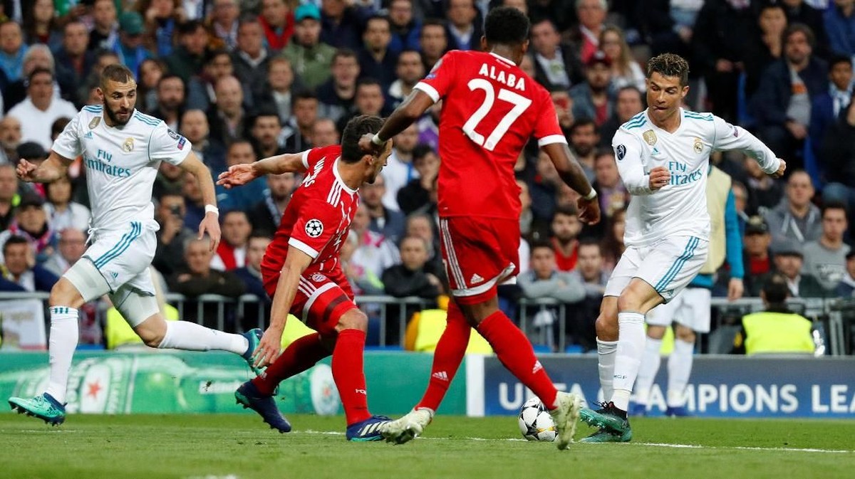 Real Madrid saat melawan Bayern Munich. (Foto: Paul Hanna/Reuters)