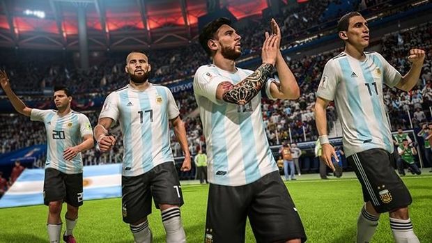 Timnas Argentina jadi salah satu tim di mode Piala Dunia FIFA 18