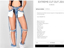 Celana Jeans Robek Dijual Rp 2,3 Juta, Sisa Cuma Jahitan Saja