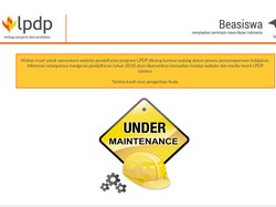 Informasi Beasiswa Diumumkan, Situs LPDP Error