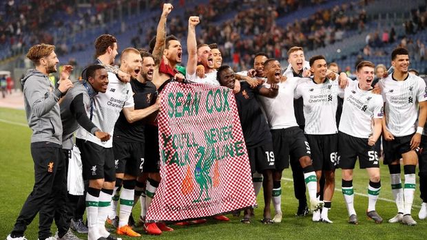 Liverpool ke final Liga Champions 2018 dengan mengalahkan AS Roma.