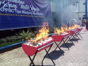 11 Juta Batang Rokok Ilegal Dimusnahkan di Kudus