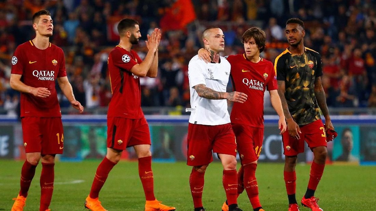 Roma tersingkir di semifinal Liga Champions usai kalah agregat 6-7 dari Liverpool. (Foto: Tony Gentile/REUTERS)