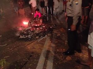 Balap Liar di Makassar, Sepeda Motor Dibakar