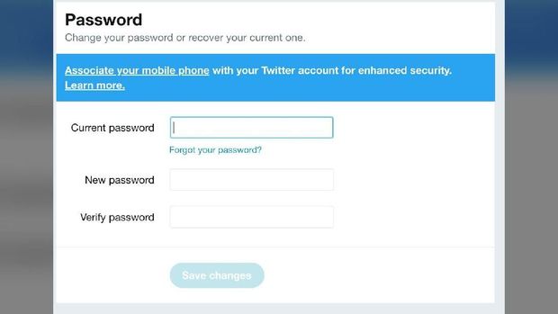 Cara Ubah Kata Sandi Akun Twitter