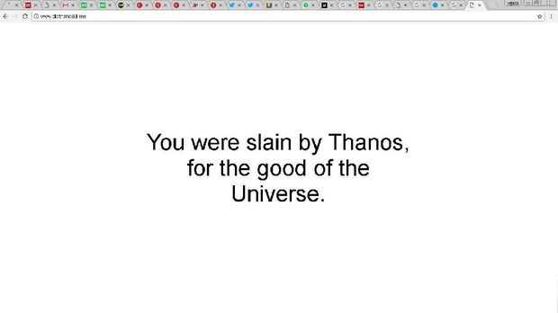 Warganet yang dilenyapkan oleh Thanos.