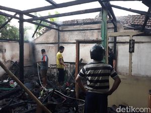 TV Meledak, Rumah di Madiun Ini Ludes Terbakar