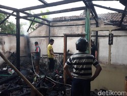 TV Meledak, Rumah di Madiun Ini Ludes Terbakar