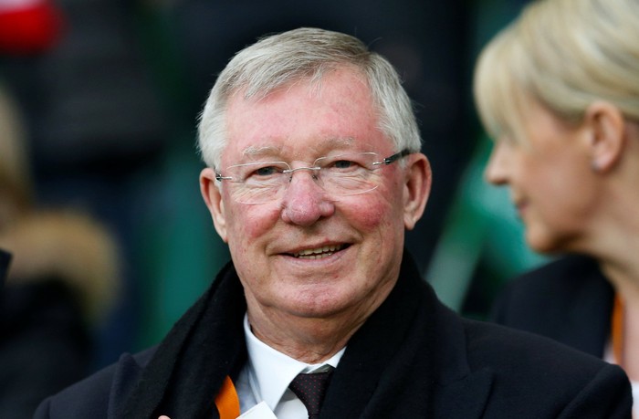 FILE PHOTO: Soccer Football - Saint-Etienne v Manchester United - UEFA Europa League Round of 32 Second Leg - Stade Geoffroy-Guichard, Saint-Etienne, France - 22/2/17 Sir Alex Ferguson in the stands Action Images via Reuters/ Andrew Boyers Livepic/File Photo