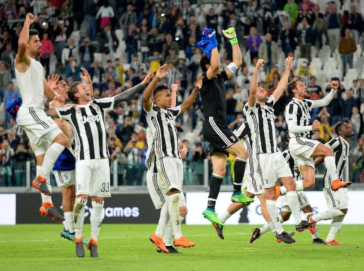 Juventus pasca kemenangan melawan Bologna. (Foto: Massimo Pinca/Reuters)