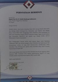 Surat pernyataan berhenti Darmizal