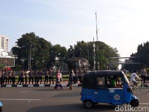 Polisi Berjaga di Lokasi Deklarasi #2019GantiPresiden