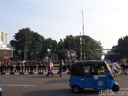 Polisi Berjaga di Lokasi Deklarasi #2019GantiPresiden