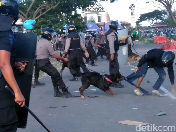 Bonek Ricuh, Polisi Tembakkan Gas Air Mata