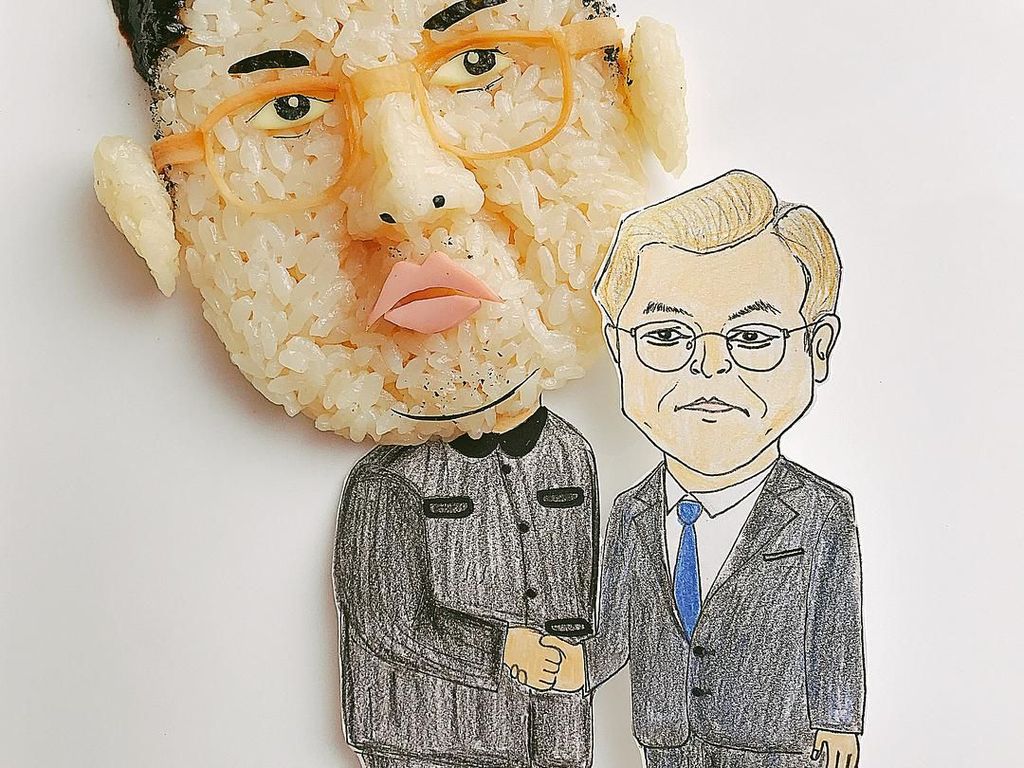 Seniman Jepang Ini Bikin Rice Ball Bentuk Ed Sheeran sampai Kim Jong-un