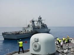 TNI AL Latihan Bareng Tentara Jerman di Laut Mediterania