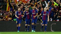 Iniesta tak membukukan gol di laga itu. Dia membukukan sebanyak 68 kali sentuhan, 92 persen umpan akurat, tanpa menembak ke gawang. (Foto: Albert Gea/Reuters)