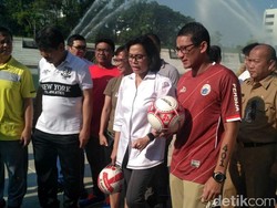 Cek Renovasi Lapangan Banteng, Sri Mulyani: Ini Janji Pak Sandi
