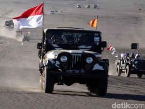 Pengguna Jeep Willys Arungi Gunung Bromo